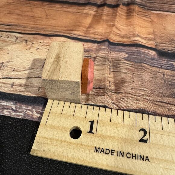 Butterfly Silhouette Rubber Stamp Wood Mounted Insect Nature Garden Craft Art - Picture 9 of 9